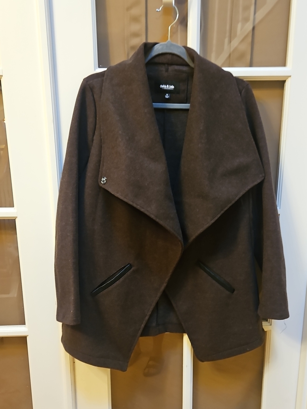 Ookie And Laka Women's Brown Cascade Wool-Blend Coat